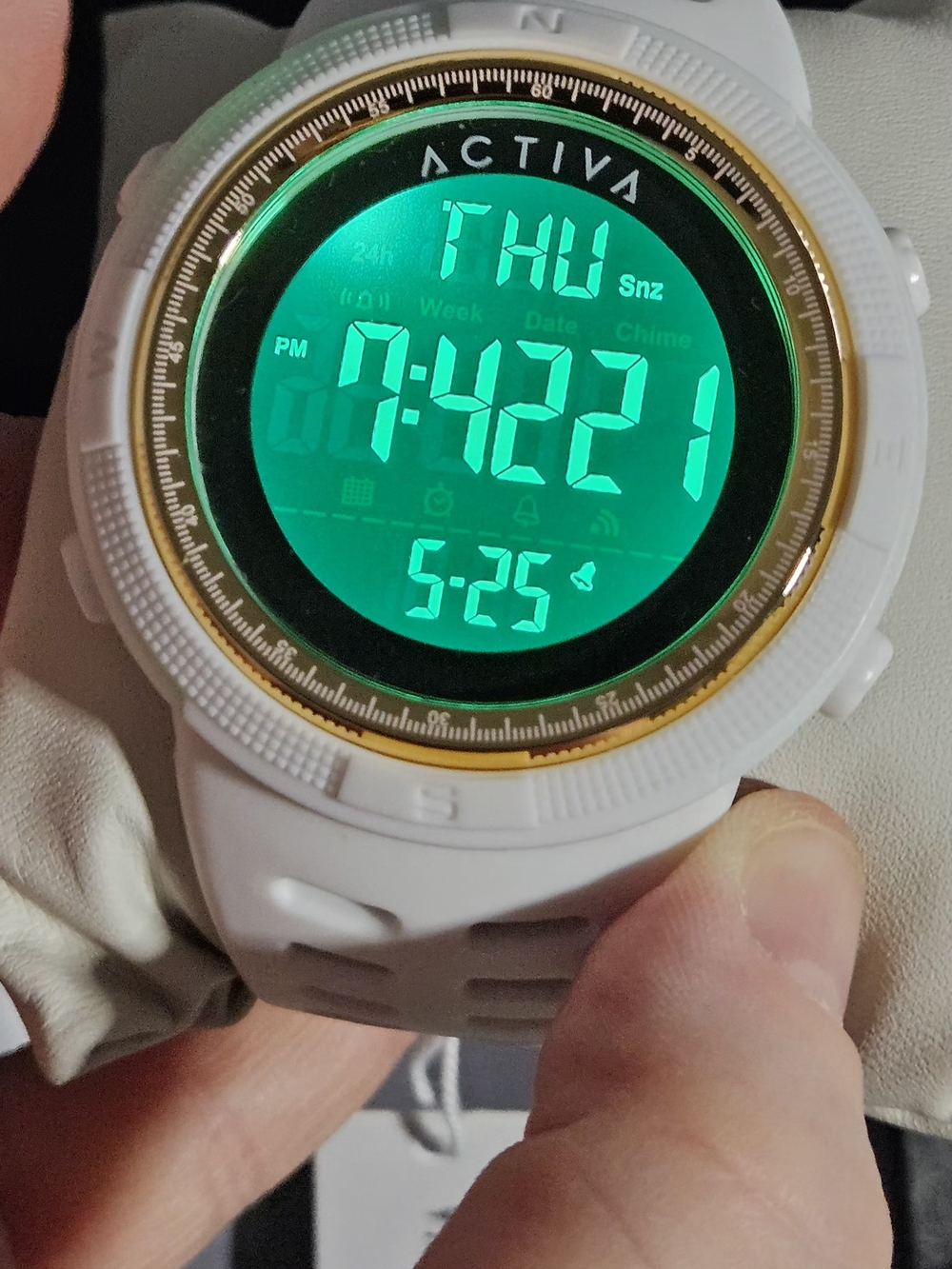 Activa X Invicta White and Gold Digital Sports Watch ACW1915-014 - Picture 3 of 11